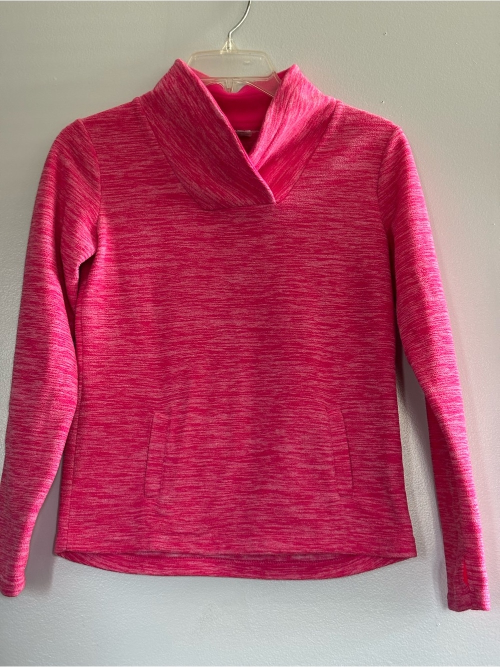 Athletic Works Pink Marled Cowl Neck Sweater